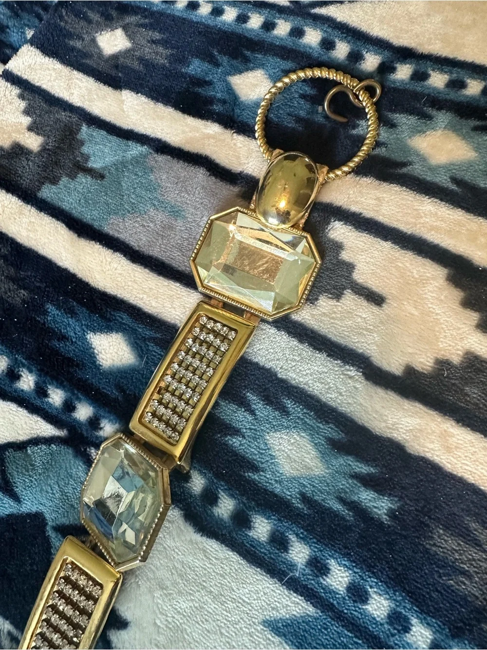Vtg Jose Cotel France Women's Gold Gemstone Chain Dress Belt TLC